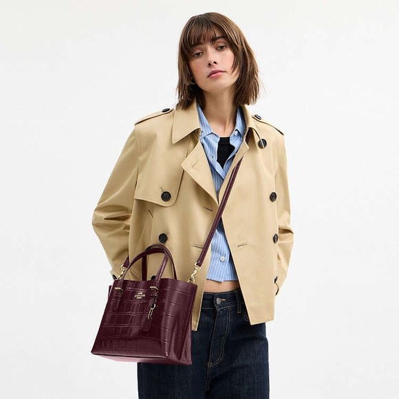 Coach Mollie Tote Bag 25 - Dark Wine - Picture 2 of 13